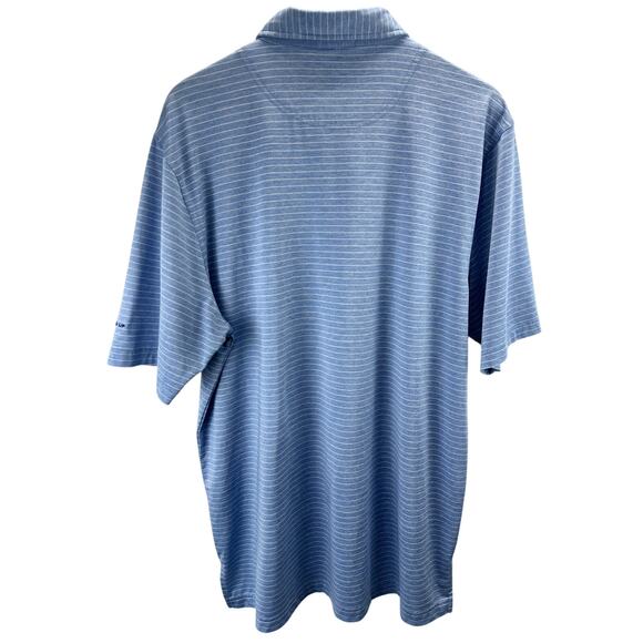 No Laying Up Golf Performance Polo Light Blue Striped Men’s‎ Size Large - Picture 2 of 7